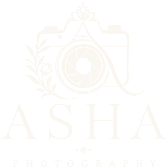 Asha Photography stacked lockup, ivory